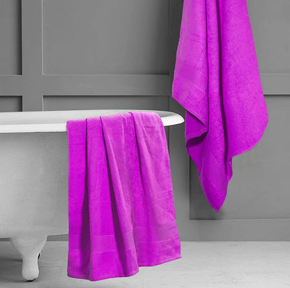 Textile Do Extra Large Super Jumbo Bath Sheet Towel 100% Egyptian Cotton XL Bath Sheets(100 x 200 cm-600 GSM) (Purple)