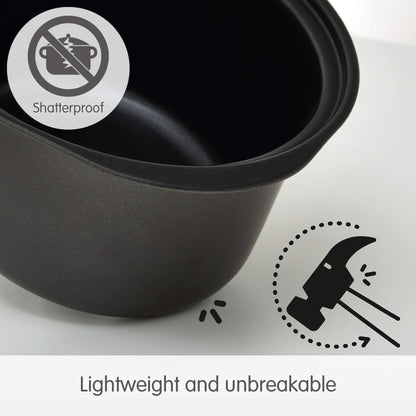 Morphy Richards 6.5L Sear and Stew Slow Cooker with Detachable Hinged lid, Shatter Resistant Aluminium Pot, 3 Heat Settings, Hob Proof, Easy Clean,