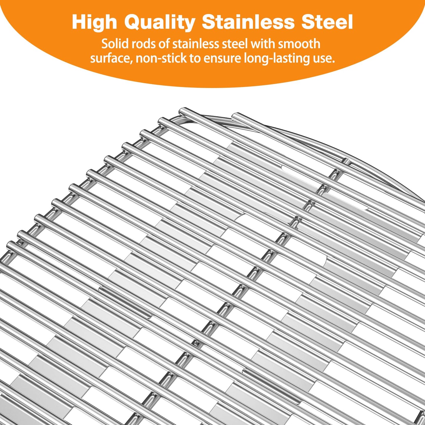 onlyfire Stainless Steel Cooking Grate, Cooking Grill Grid Grate,Barbecue Grid fits Weber Q1000 Q1200 Q1400 Grills