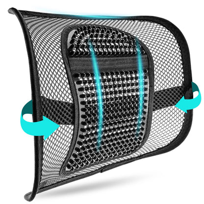 m zimoon Mesh Lumbar Back Support Cushion,Chair Support with Elastic Strap