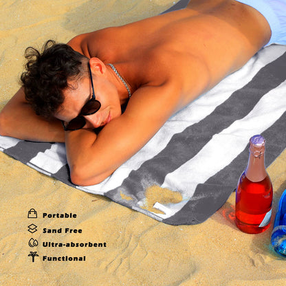 Exclusivo Mezcla 4-Pack Large Microfiber Beach Towels Set, 152x76 cm