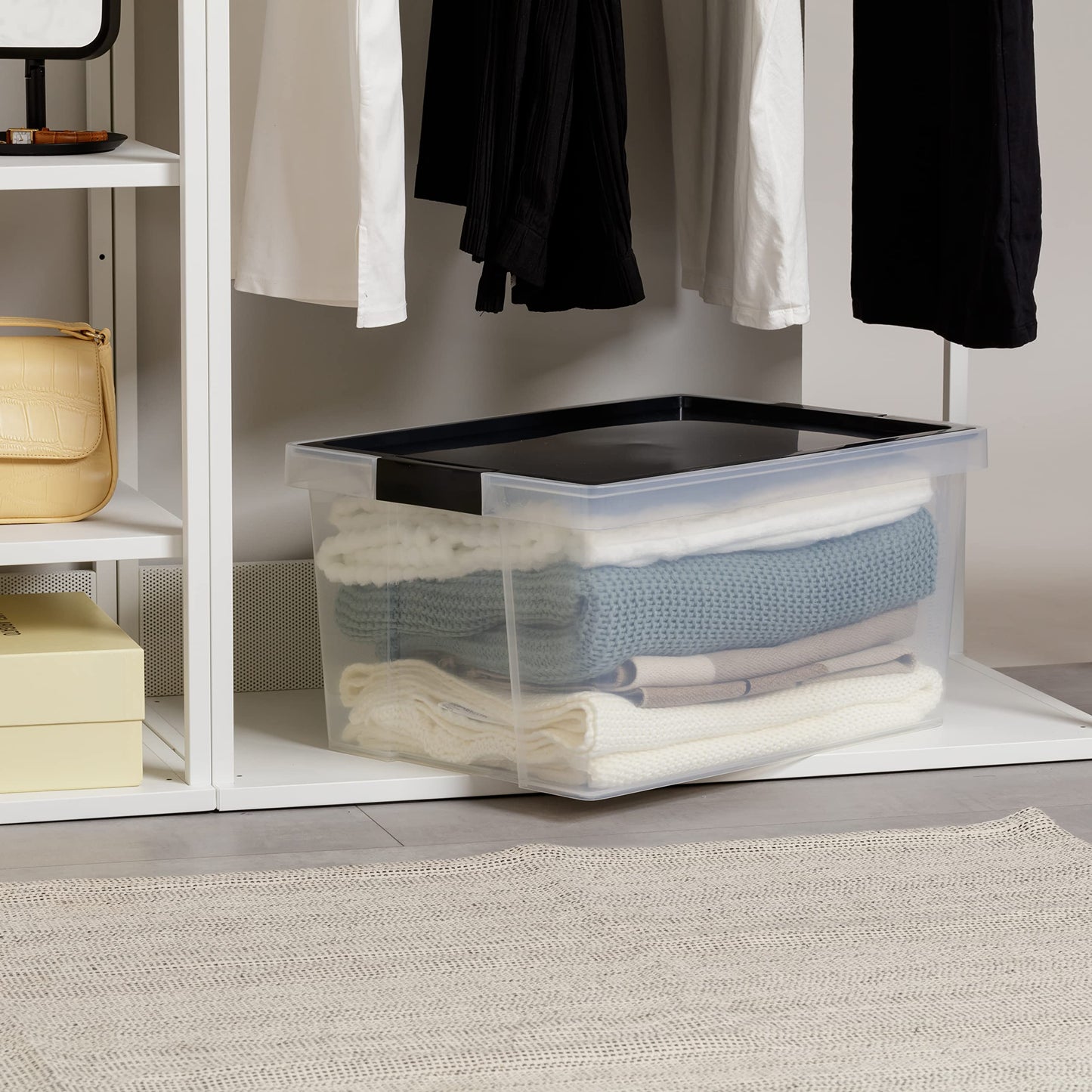TATAY Storage Box BPA-Free Stackable Design Lid with Hinges Included