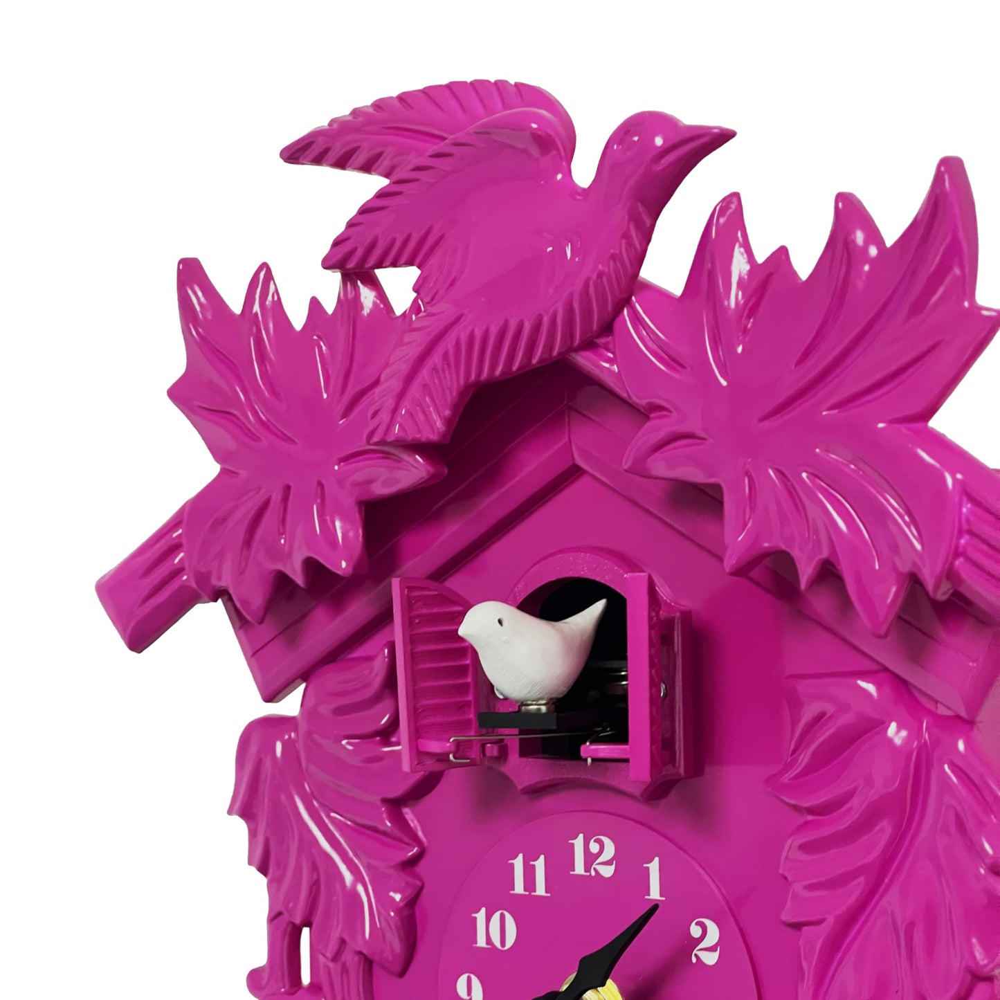 WALPLUS 20.2x37cm Pink Vinatge Cuckoo Clock With Cuckoo Call Simple Fashionable antique style Pendulum Clock Home DIY Decoration Office Accessories