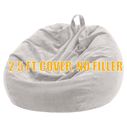 Nobildonna Bean Bag Chair Cover (No Filler) for Kids Beanbag Stuffed Animal Storage Without Filling Plush Toys Holder and Organizer Soft Premium