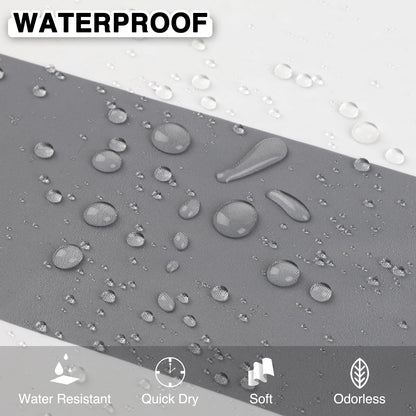 WELTRXE Shower Curtains Mould Proof Resistant, Waterproof Quick Dry Polyester Fabric Bath Curtain with 12 Hooks, Weighted Hem, 183x183 cm