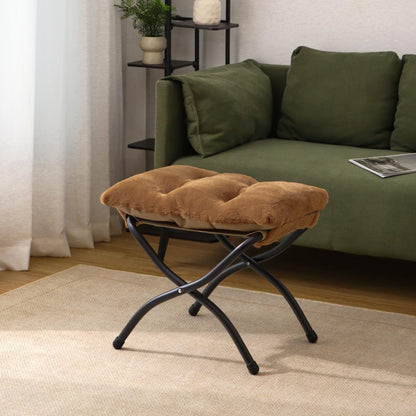 Mordchil EU 15"(H) Folding Ottoman, Foldable Footrest Stool, Portable Small Foot Stool for Couch, Collapsible Foot Rest Ottoman for Sofa