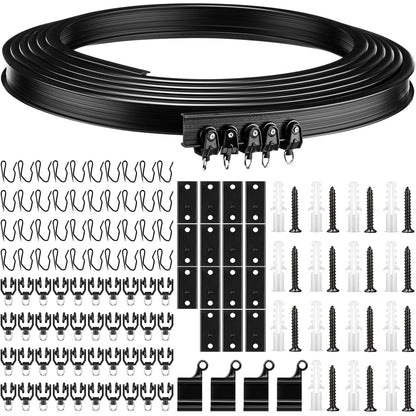 Flexible Bendable Ceiling Curved Curtain Track Mount Windows Shower Curved Track for Curtain Rail with Track Curtain System RV Curtain Track Bed