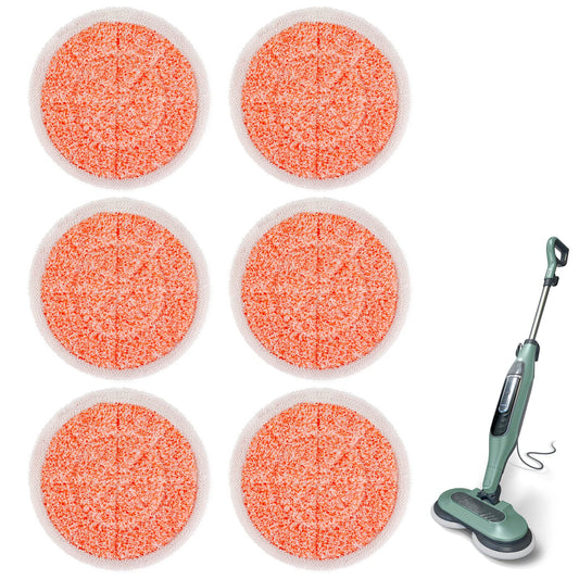 Sgizoku S6002UK Steam Mop Pads Compatible with Shark Steam Mop Cover Replacement,Heavy Scrub Pad,Reusable Steam & Scrub Cleaning Pads,Super Friction