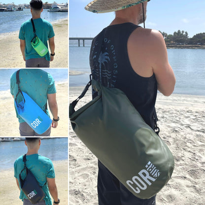 COR Surf Floating Waterproof Dry Bag Roll Top Sack Keeps Gear Dry for Kayaking, Rafting, Boating, Swimming, Camping, Hiking, Beach, Fishing (Green,