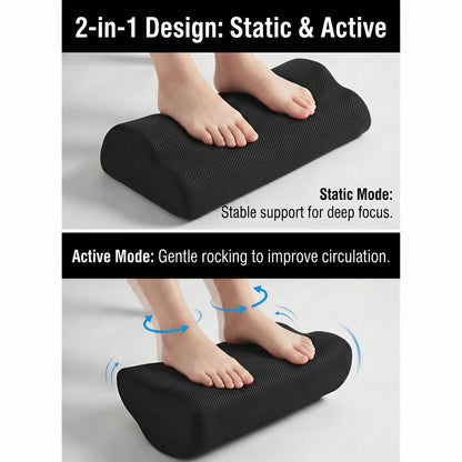 Glamletter Ergonomic Foot Rest for Under Desk, Premium High-Density Foam Footstool with Breathable Mesh & Non-Slip Base