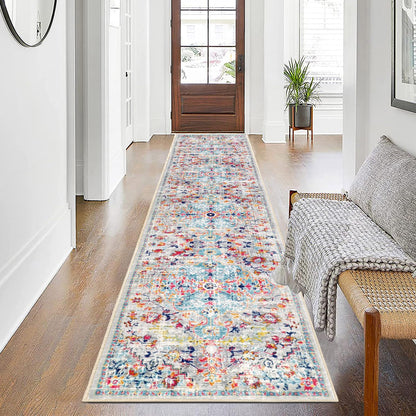 SHACOS Hallway Runner Rug Non Slip 66x213cm Carpet Runners for Hallways Long Hall Rug Washable Distressed Kitchen Runner Mat Low Pile Floor Runners