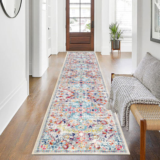 SHACOS Hallway Runner Rug Non Slip 66x213cm Carpet Runners for Hallways Long Hall Rug Washable Distressed Kitchen Runner Mat Low Pile Floor Runners