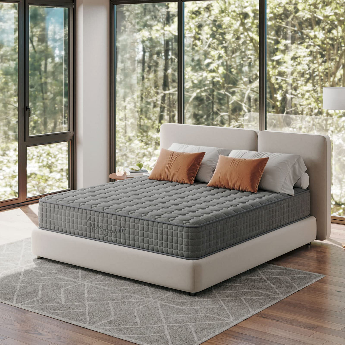 Vesgantti King Size Mattress Hybrid Mattress 150x200x25cm, Grey
