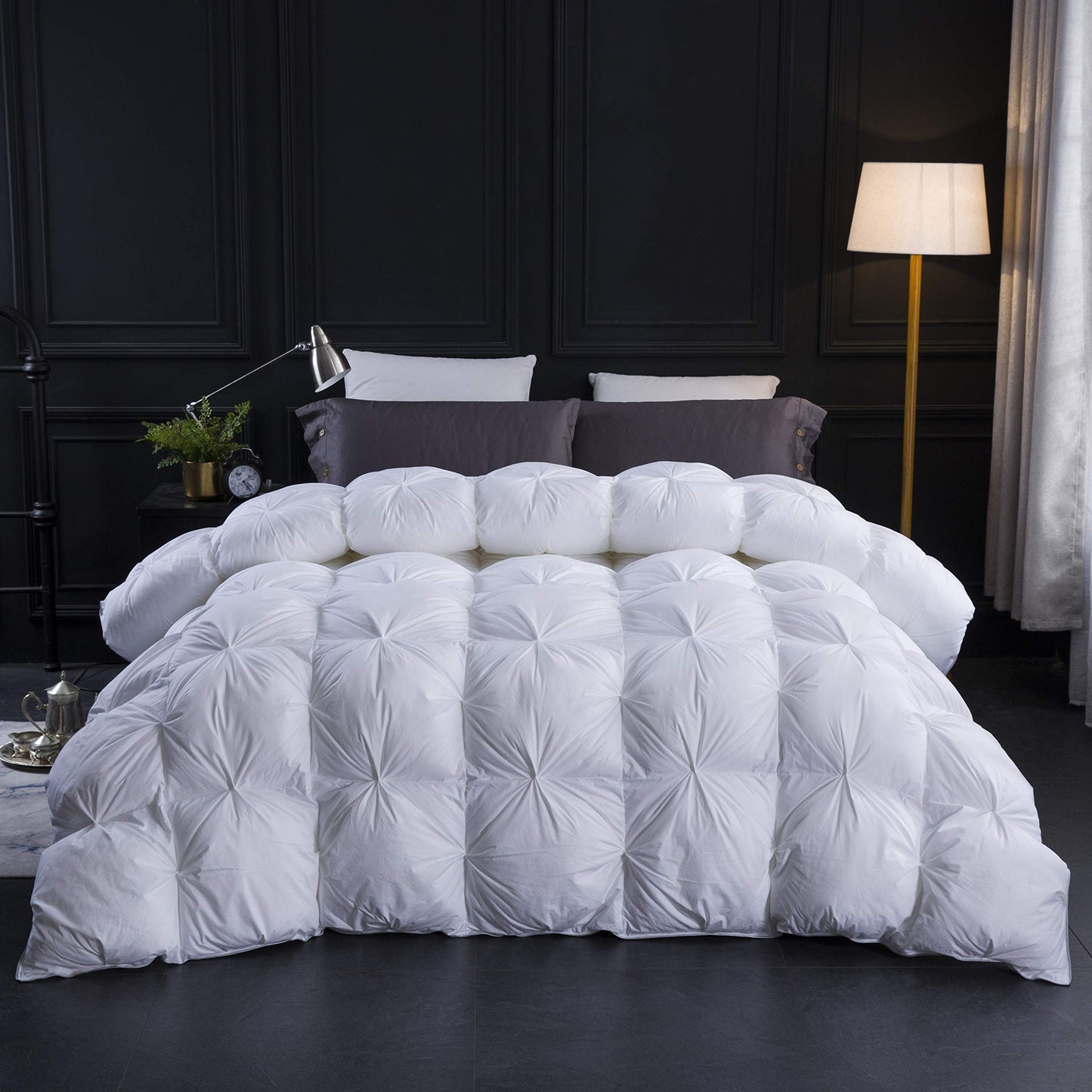 Three Geese Super King Size Duvet 7.5Tog,Goose Feather Down Duvet Ideal for Spring and Summer, 100% Organic Cotton Cover, Double Quilt Bed Comforter