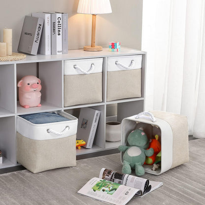 Mangata Fabric Storage Boxes,30x30x30cm Storage basket Cube Storage Unit Organiser for Clothes, Toys,Suitable for Wardrobes