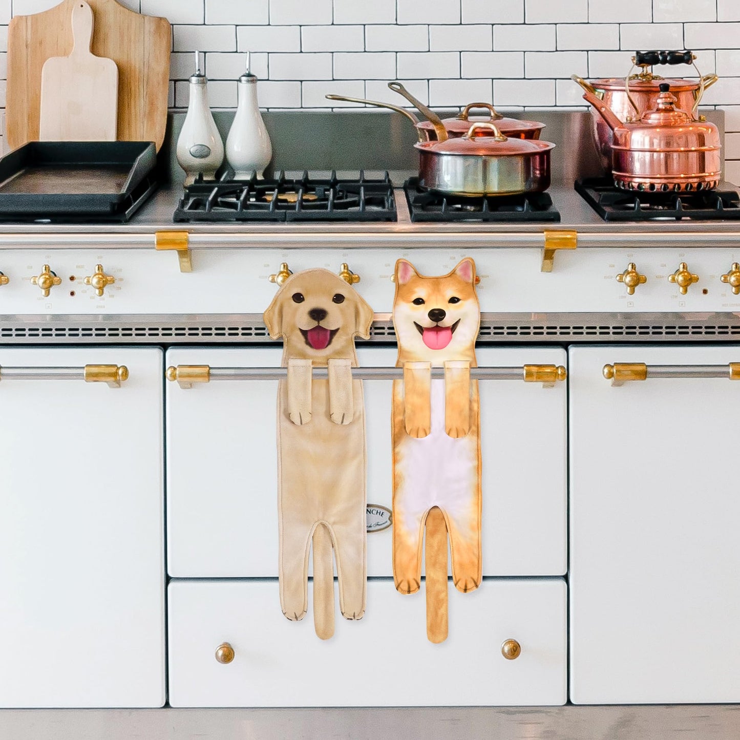 AGRIMONY Shiba Inu Dog Funny Hand Towel - Soft, Absorbent, Cute Decor for Bathroom & Kitchen for Dog Lovers