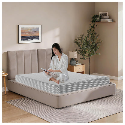 Dai Lufei Memory Foam Double Mattress, Medium Firm Support, Mattress Protector with Zipper Removable Cover,Soft Comfort(Grey, Double 20cm)