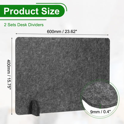 PATIKIL Desk Dividers 60x40cm, 2 Pack Desk Privacy Panel Freestanding Noise Reducing Partition Acoustic Panel with 4Pcs Support Feet for Testing
