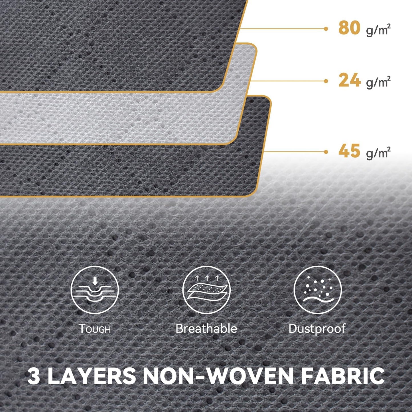 Boic 2 Pack Clothes Storage Bags, 60L Large Storage Bags With Zips,