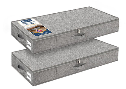 mepure 10cm High Under Bed Storage Low Profile, 85×40×10cm, 2-Pack