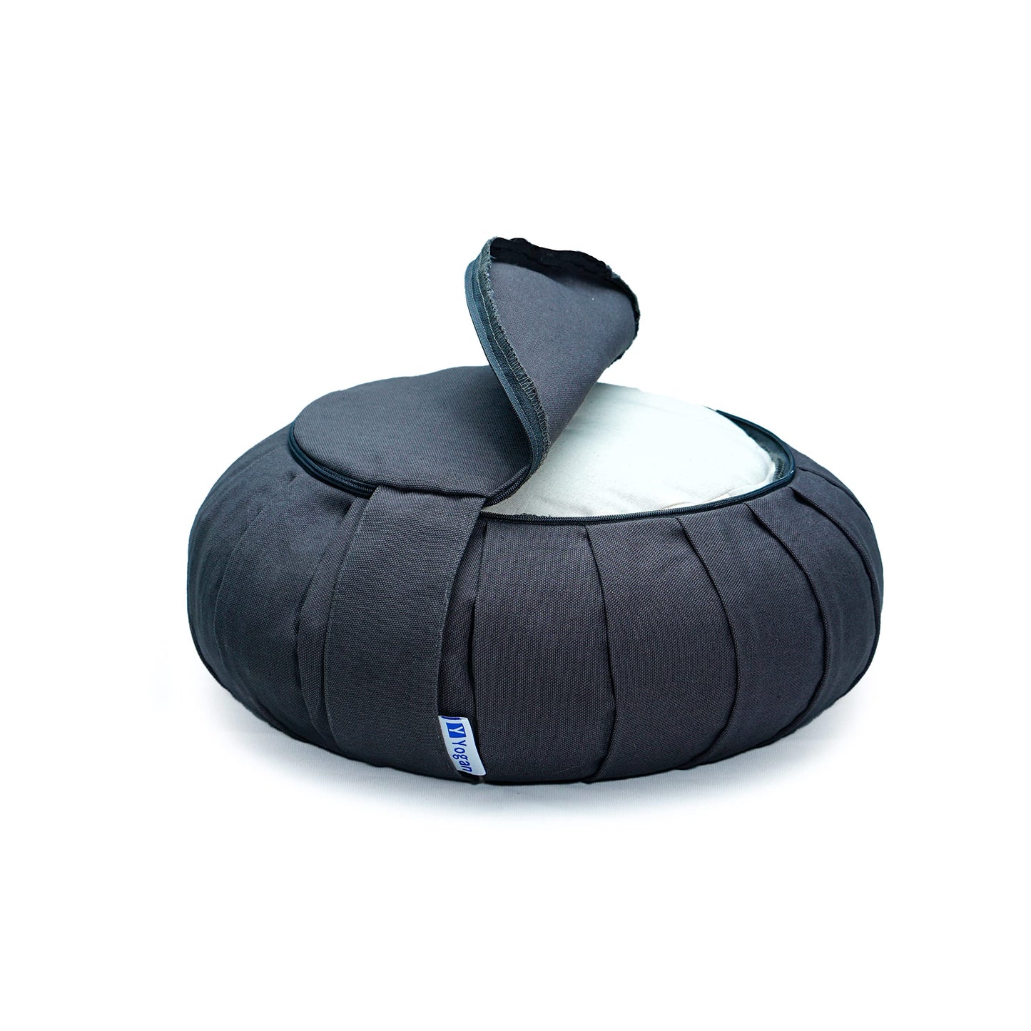 Yogan Yoga Cushion/Meditation Cushion | Natural Buckwheat Hulls Filling | Outer Cover (Could be Removed and Washed) - Made of 100% Organic Cotton