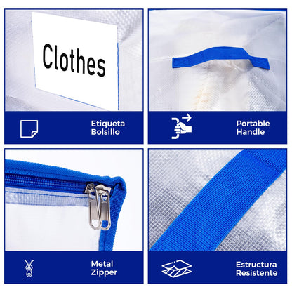 ZFWDSY Moving Bags 105 L,6-Pack Storage Bags Moving Boxes Alternatives