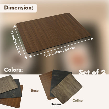 Ultimate Premium Products Set of 2 Wooden Sofa Tray, Armrest Tray Table for Couch, Foldable, Flexible, 15.8" x 11", Snacks
