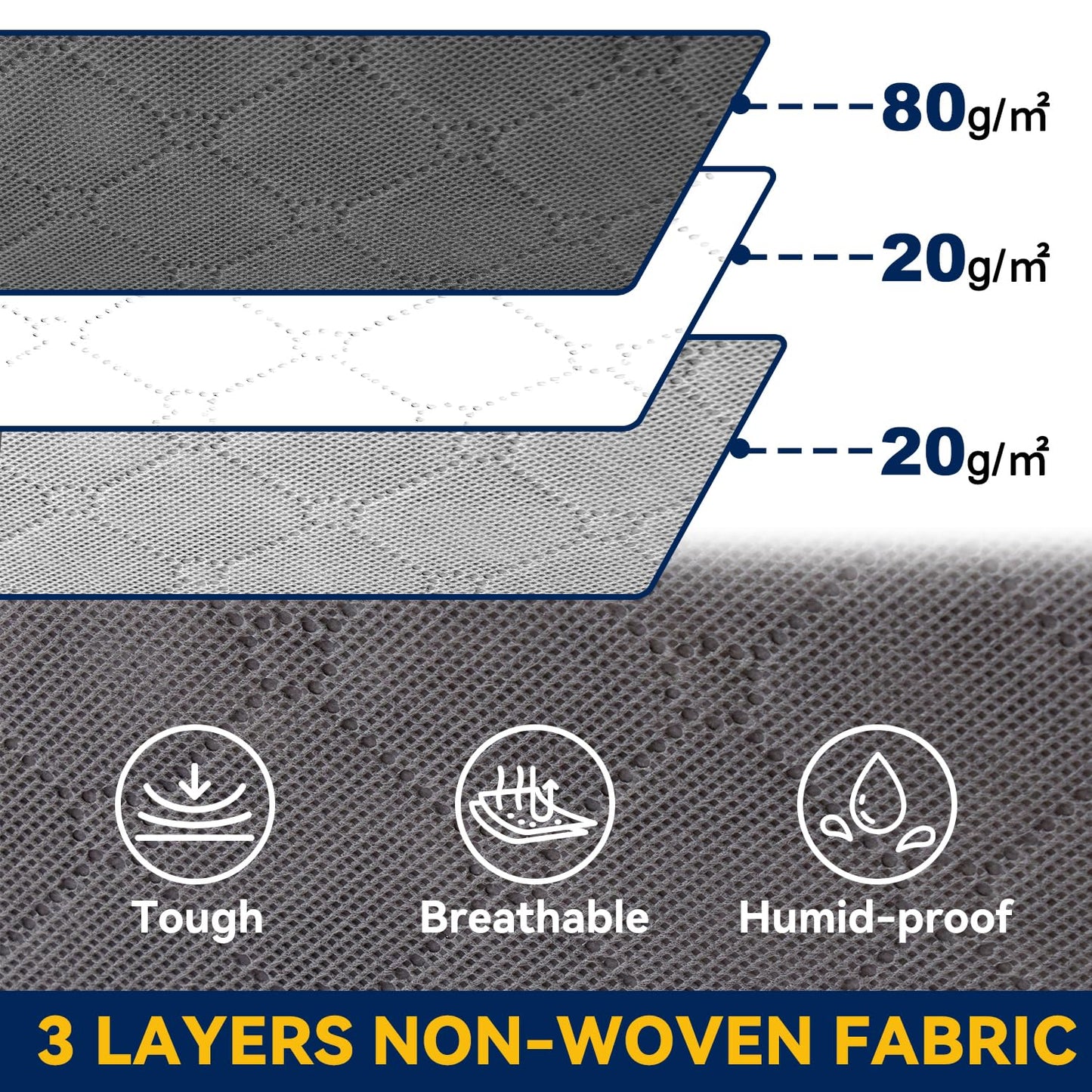 AIOR 2PCS 60L Underbed Storage Bags with Viewing Window, Foldable Container Closet Organizer Bags for Clothes, Comforters, Blankets, Bedding