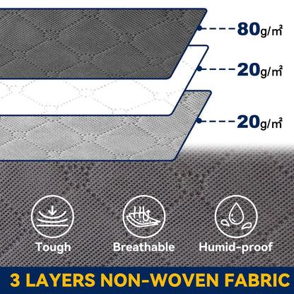 AIOR 2PCS 60L Underbed Storage Bags with Viewing Window, Foldable Container Closet Organizer Bags for Clothes, Comforters, Blankets, Bedding