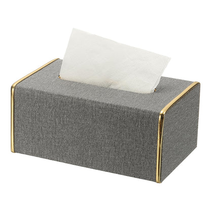 sourcing map Tissue Box Cover, Rectangle Modern Tissue Box Holder with Magnetic Closure for Living Room Bedroom Office Hotel Desk