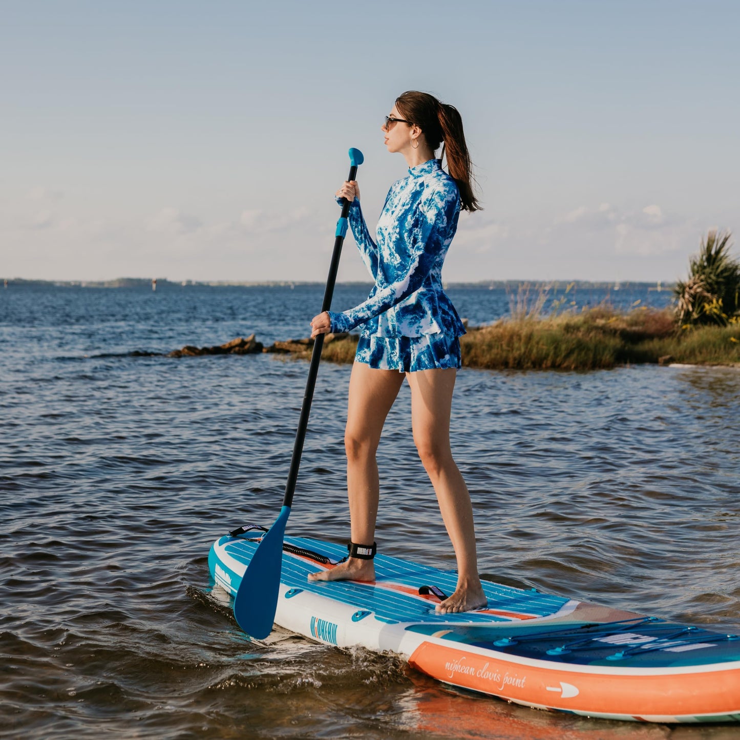 Niphean Sup Paddle Board Paddle, 3&5-Piece Detachable Floating Paddle Board Oar, Adjustable Kayak Paddle, Durable Paddle Board Accessories
