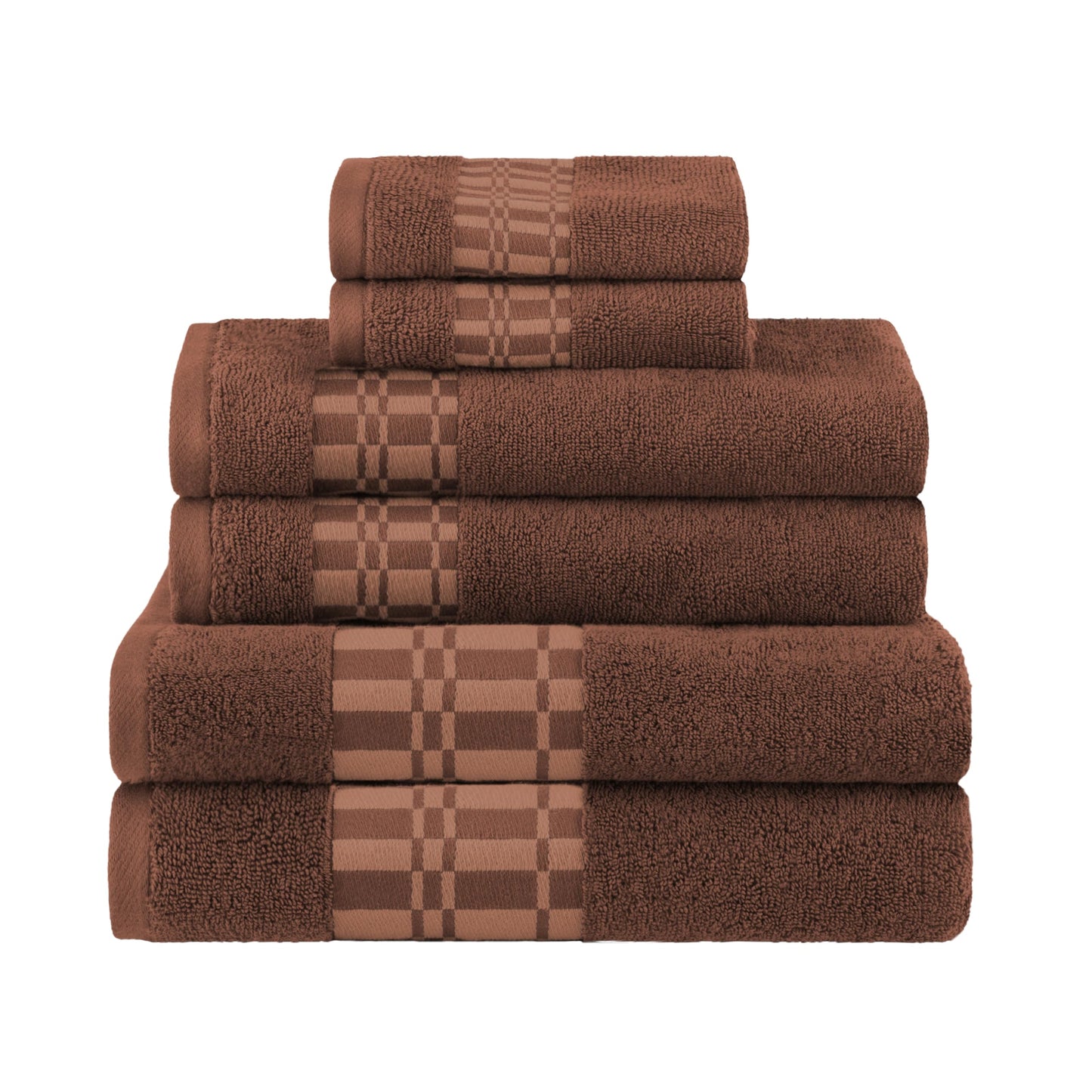 Superior100% Ultra Soft Cotton 6 Piece Towel Set, 550 GSM, Soft Highly-Absorbent Plush Quick Dry, Medium Weight Bathroom Accessories