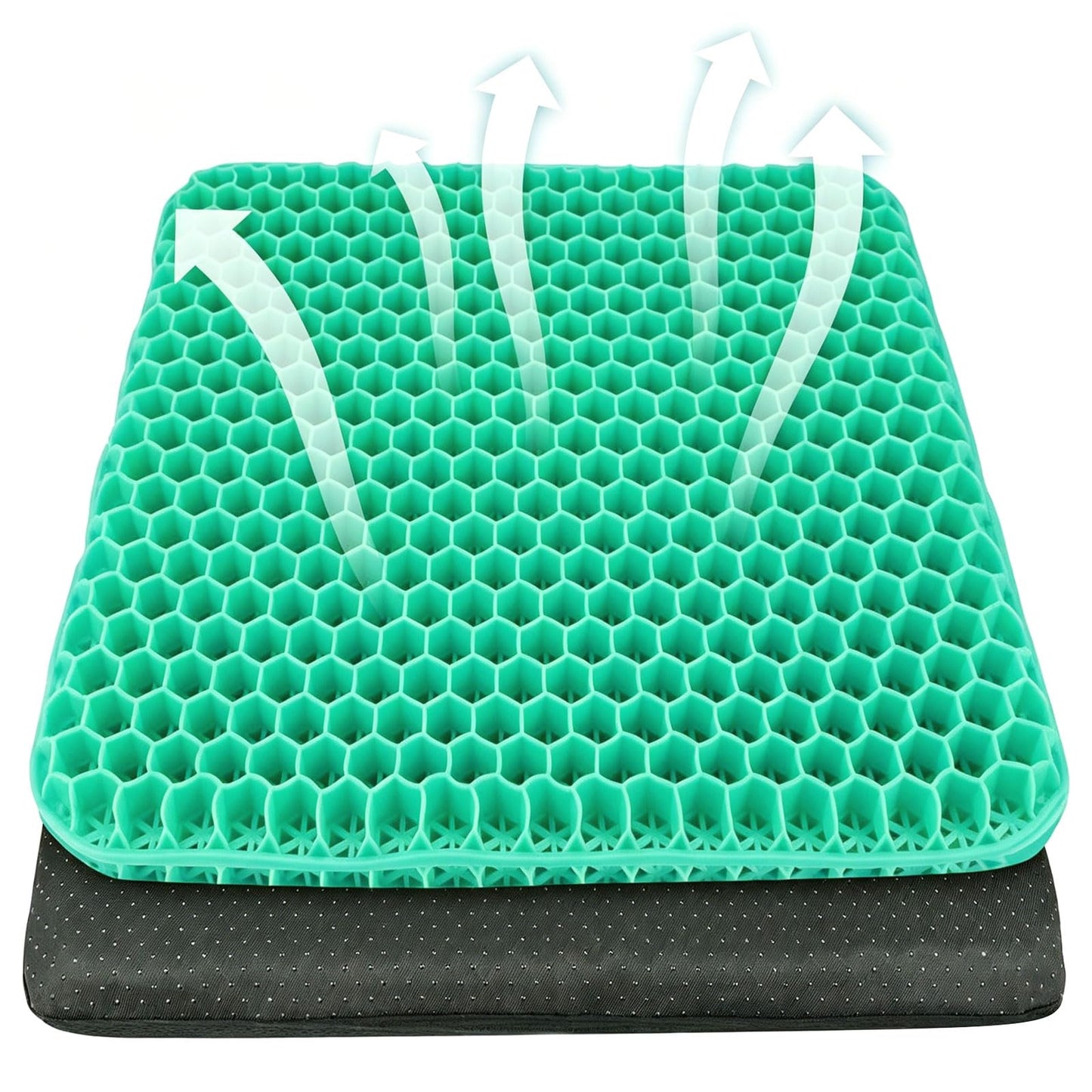 Gel Seat Cushion - Soft Sitter Honeycomb Cushions Double Thick Gel Cushion with Cloth Cover, Cooling & Ergonomic Support Pressure Cushion