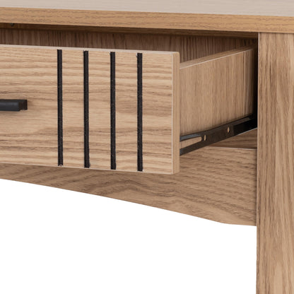 Seconique Tessa 2 Drawer Console Table in Natural Oak Effect