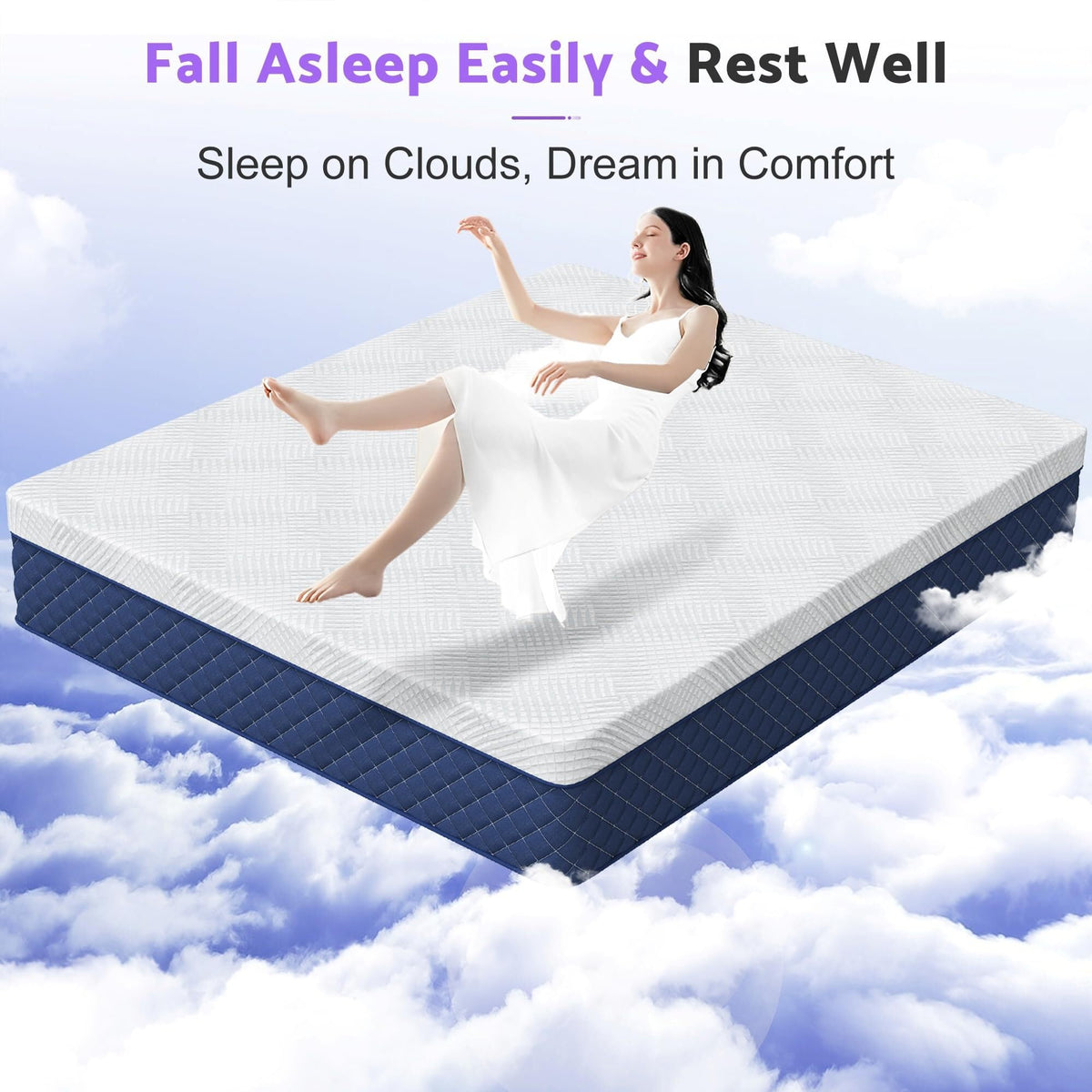 Bednew Small Single Mattress 75x190cm, Medium Firm, 12 Inch Innerspring Hybrid Mattress with Breathable Foam and Pocket Spring For Cool Comfort Sleep