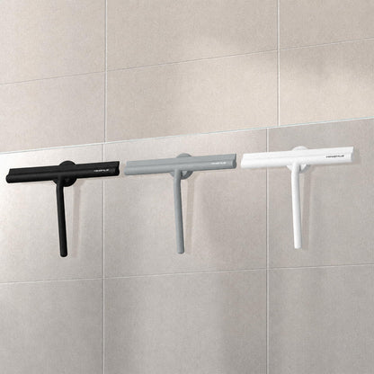 Minismus Silicone Shower Squeegee, No Drilling Bathroom - 28cm Grey Magnet
