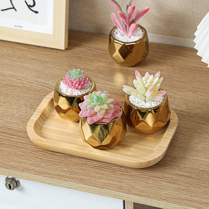 Bamboo Vanity Tray, Bathroom Counter Tray, Toilet Paper Basket Storage for Toilet Tank, Bathroom, Kitchen Counter 20 x 13 x 2 cm