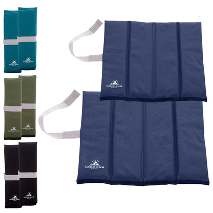 2 x Outdoor World X-Large Folding Sit Mats – Lightweight Waterproof Foam Seat Pad for Camping, Hiking, Festivals & Picnics