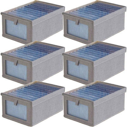 Tosoda Wardrobe Storage Organiser Boxes with Lids for Clothes Trousers