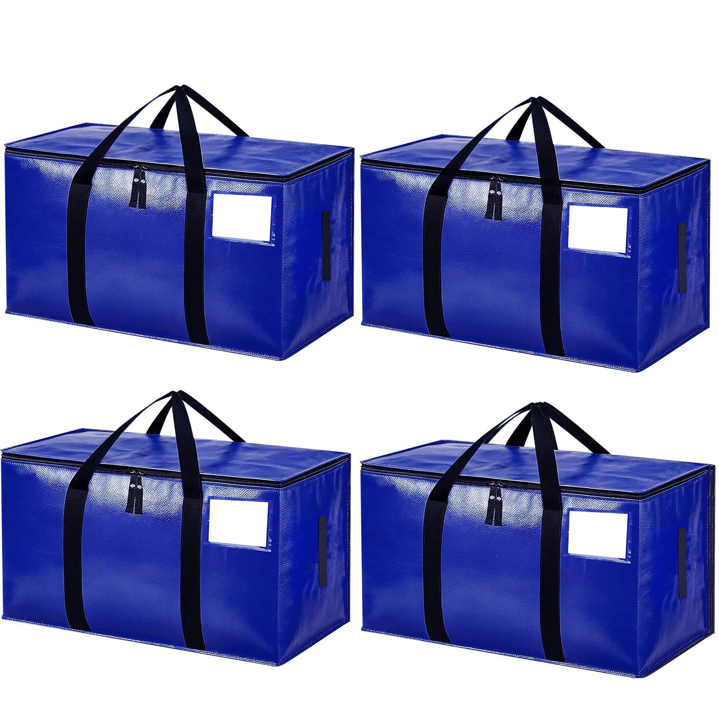 Zandrix 95L Waterproof Storage Bags Moving Boxes Bags with Lids - 4 Pack
