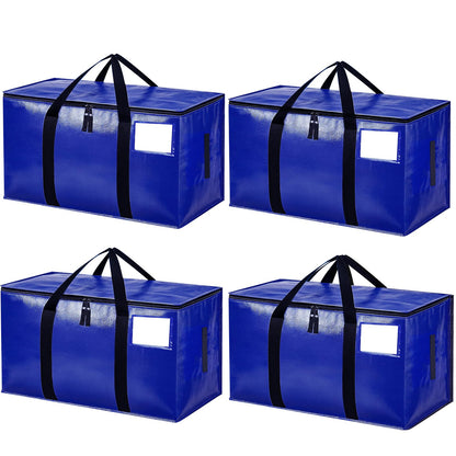 Zandrix 95L Waterproof Storage Bags Moving Boxes Bags with Lids - 4 Pack