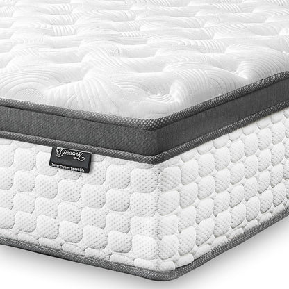 Giovanly 10 Inch Single Size Mattress, Hybrid Mattress in a box Gel Memory Foam, Pocket Springs