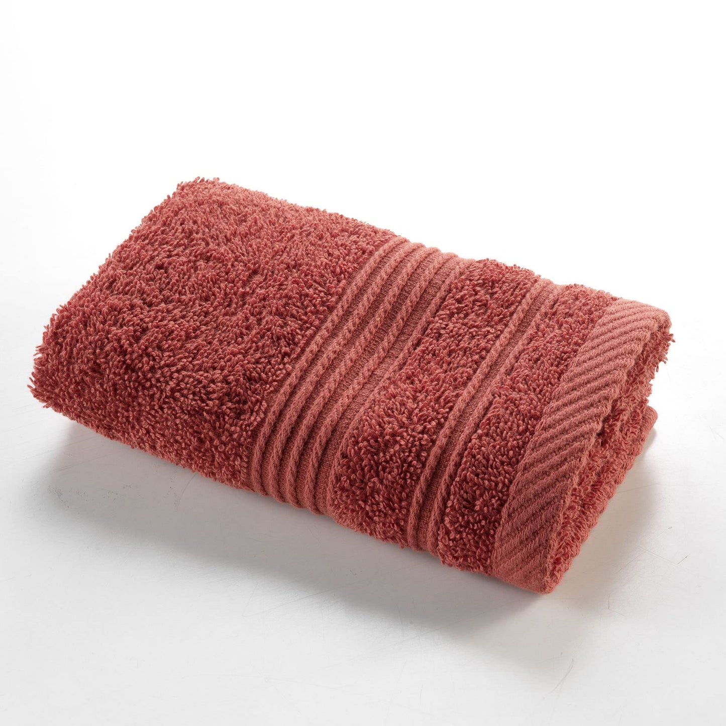 Douceur d'Intérieur, Guest Towel (30 x 50 cm) Tendresse Terracotta, Plain Sponge