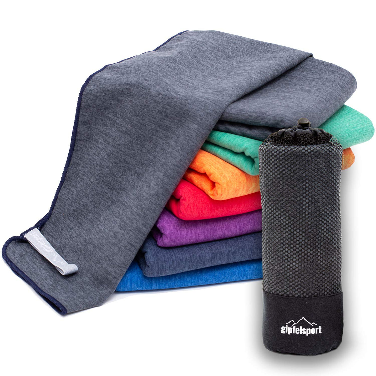 gipfelsport Microfibre Towel | Grey | XL(180x80cm)