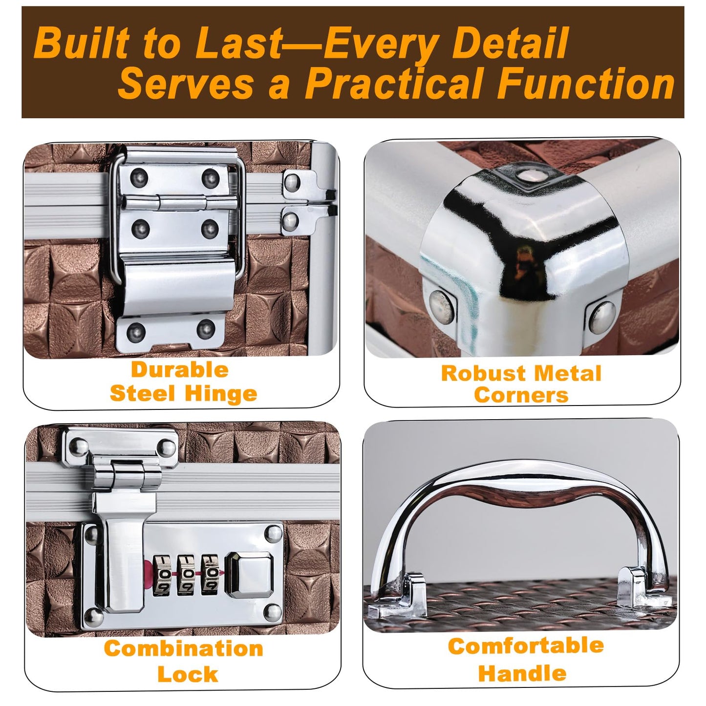 Pogianhae Combination Lock Storage Box with Handle – Multipurpose Locking Case for Home & Outdoor Use, Secure Storage for Accessories, Medicine