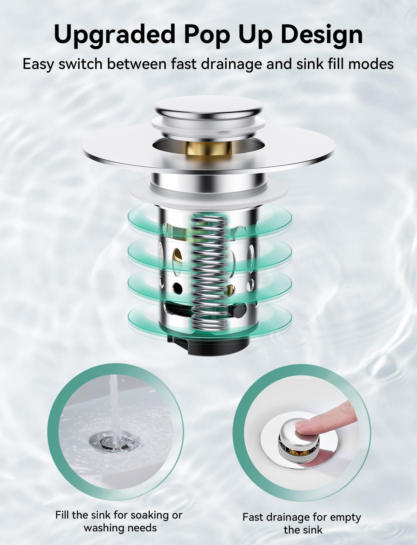 Magichome Bathroom Sink Plug fit for 28-45mm Basin Holes