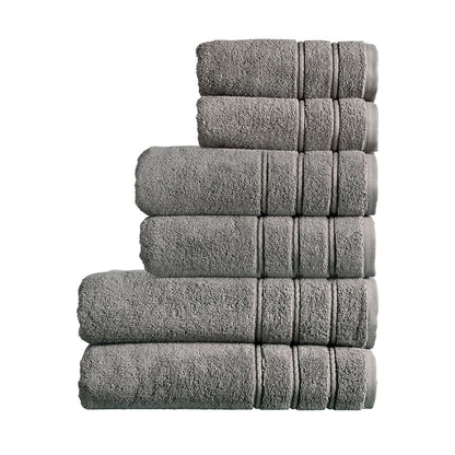 Christy Antalya Family Towel Set | 6 Piece | 100% Turkish Cotton | 600GSM | Soft Plush Luxury Towel Set | 2 Bath Sheets 2 Bath Towels 2 Hand Towels