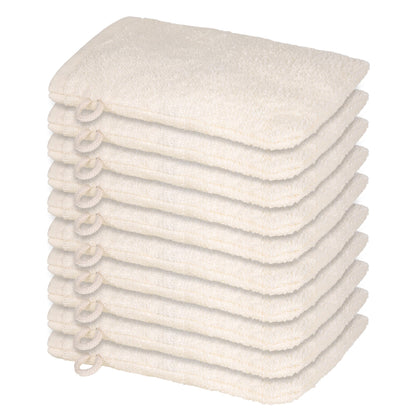 Perefly Washcloth Small Towels Set - 15 X 21 CM Hand Towels for Bathroom & Gym - Soft & Absorbent - Fast Drying Wash Cloths 10 Pack (Ivory)