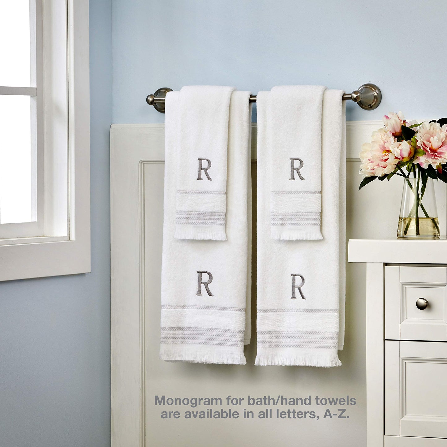 SKL Home Bath Towel, G, Cotton, White, 28x54