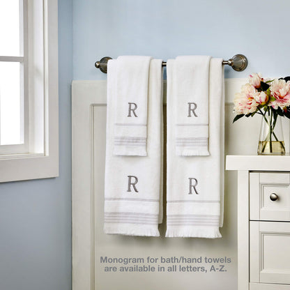 SKL Home Bath Towel, G, Cotton, White, 28x54